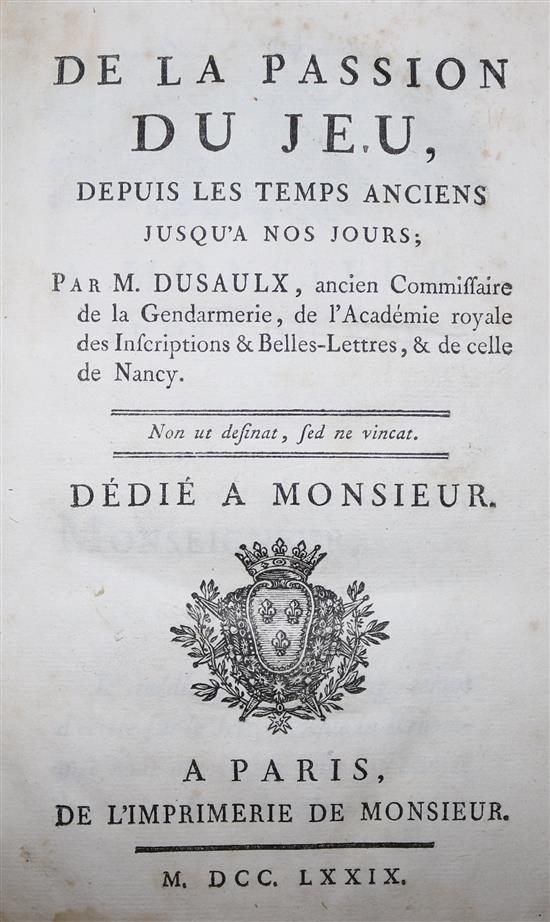 Dusaulx [Jean] - de las Passion du Jeu,